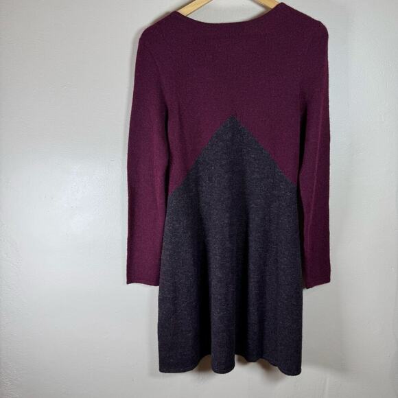 Peruvian Connection Alpaca Blend A Line Sweater Dress  Size Medium Burgundy - Picture 6 of 10